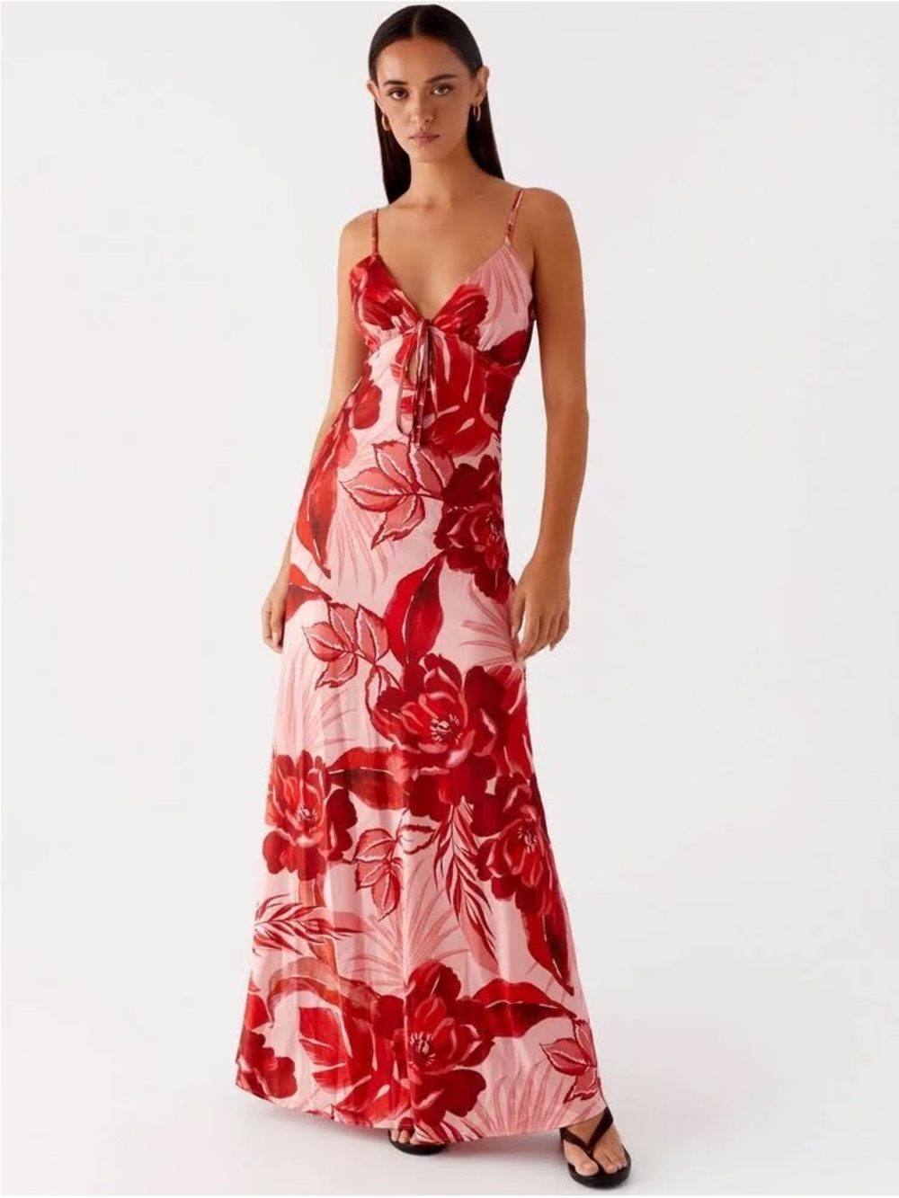 Peppermayo Flora Satin Maxi Dress